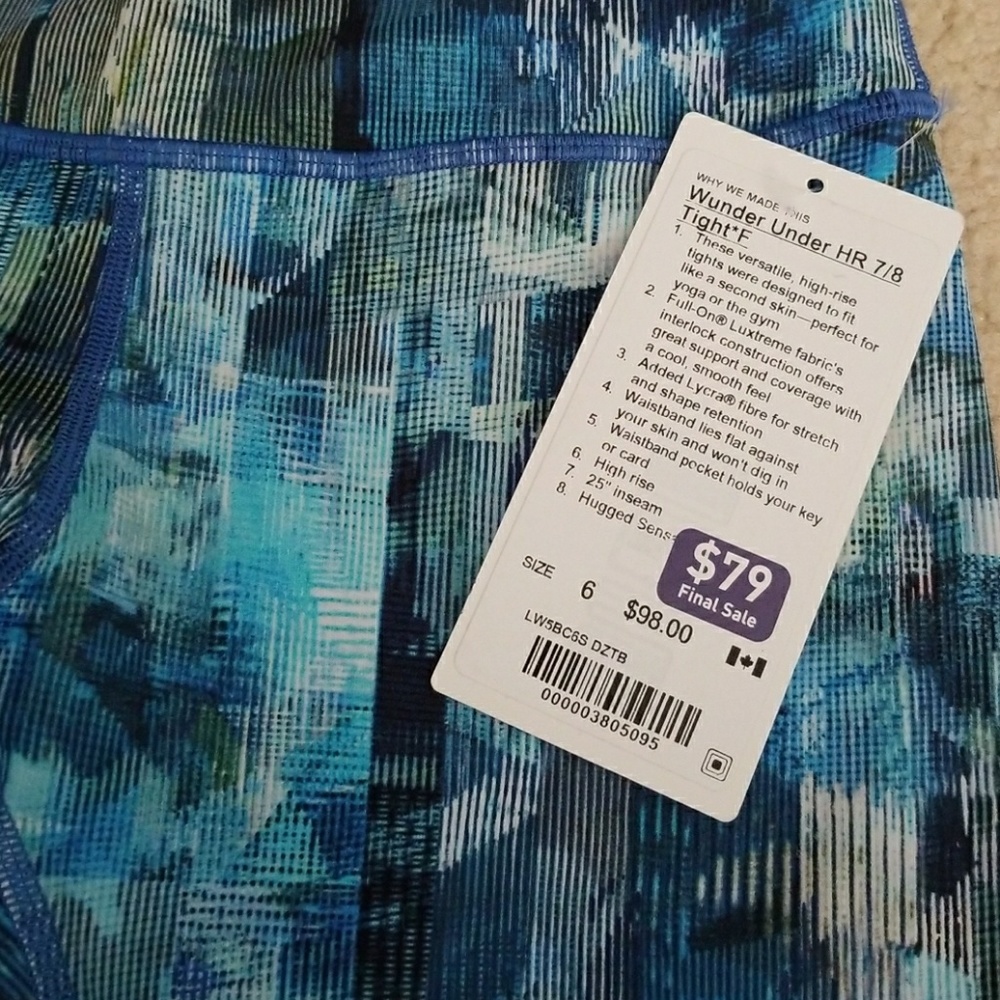 NWT Lululemon Wunder Under HR - Picture 3 of 3